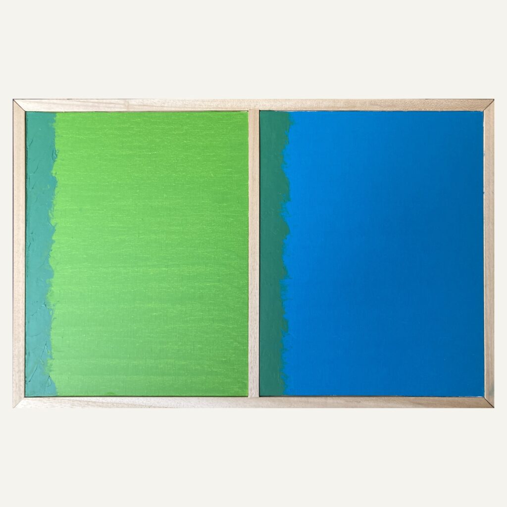 Bichromie bleu-vert